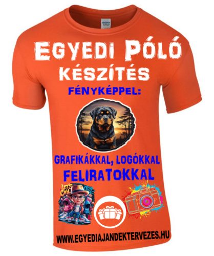 Egyedi fényképes férfi póló készítés – Saját képpel, felirattal