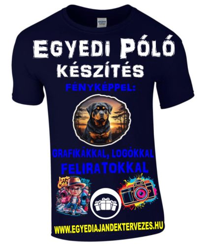 Egyedi fényképes férfi póló készítés – Saját képpel, felirattal