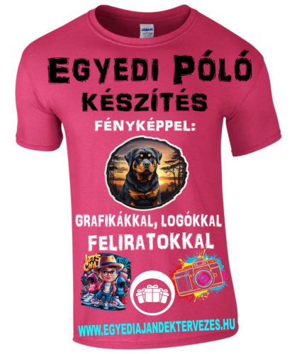 Egyedi fényképes férfi póló készítés – Saját képpel, felirattal