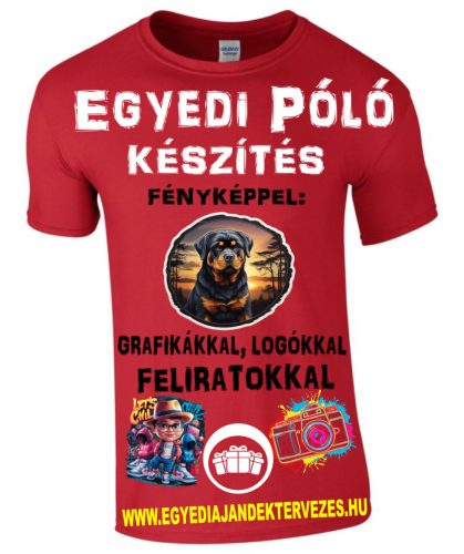 Egyedi fényképes férfi póló készítés – Saját képpel, felirattal