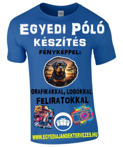 Egyedi fényképes férfi póló készítés – Saját képpel, felirattal