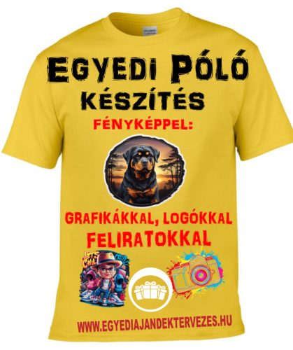 Egyedi fényképes férfi póló készítés – Saját képpel, felirattal