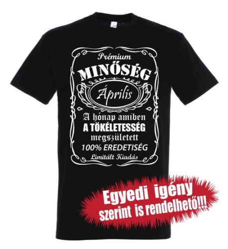 Jack Daniel's - Születésnapi póló hónap névvel