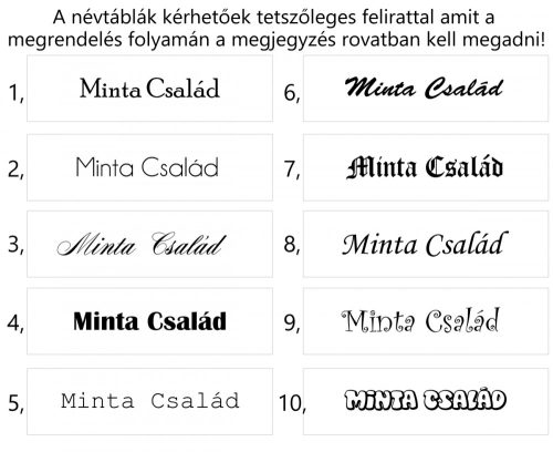 Egyedi névtábla készítés, nyomtatás