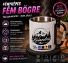 Egyedi fényképes karabineres fém bögre nyomtatás - rozsdamentes, duplafalú, saját képpel
