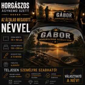  Egyedi horgászos ágynemű szett névvel – személyre szabott ajándék horgászoknak
