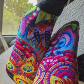 Egyedi zokni készítés, TELJES felületű nyomtatással