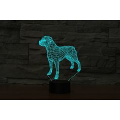 3D LED lámpa - Rottweiler