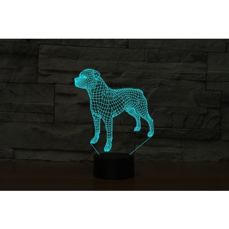 3D LED lámpa - Rottweiler