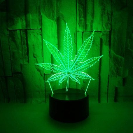 3D LED lámpa - Cannabis