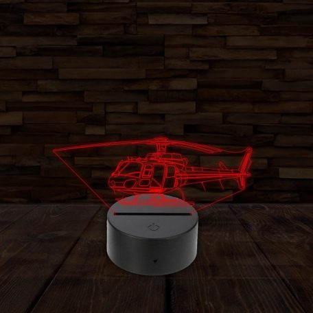 3D LED lámpa - Helikopter