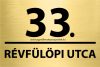 Egyedi gravírozott utcanévtábla basic kivitelben, 4 féle színben