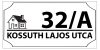 Egyedi utcanévtábla, házszámtábla készítés, 4 féle kivitelben