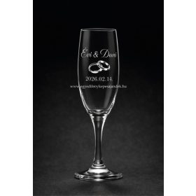 Egyedi gravírozott pezsgős pohár