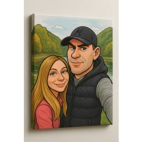 Egyedi karikatúrás vászonkép készítés