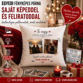 Egyedi fényképes párna - 2 fényképpel