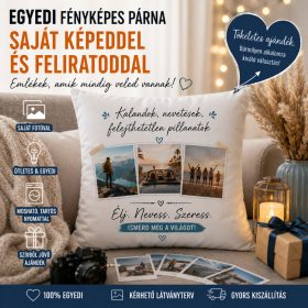 Egyedi fényképes párna - 3 fényképpel