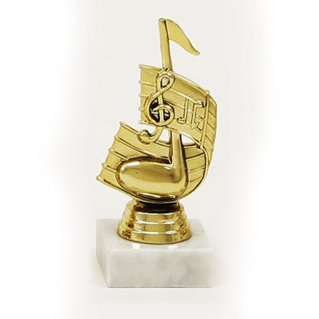 Zenei hangjegy díj, figura - egyedi képpel, felirattal