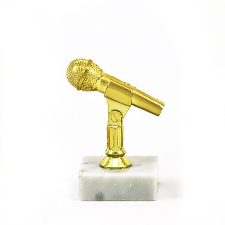 Mikrofon figura, díj -  saját felirattal