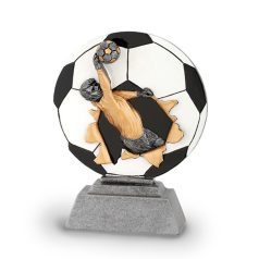 Futball Kapus trófea, díj egyedi felirattal