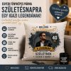 Születésnapi párna - a legenda folytatódik - egyedi fényképpel, felirattal is kérhető