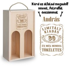   Gravírozott születésnapi bortartó - 80.születésnapra, Limitált kiadás, 4 féle kivitelben