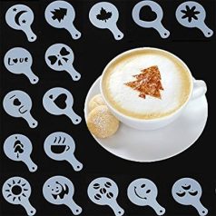   Cappuccino és kávé díszítő sablonok (16db), Cappuccino és kávé díszítő sablonok (16db)