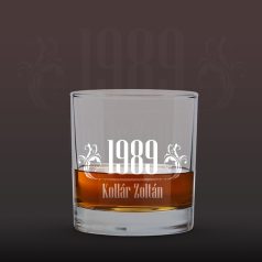 Egyedi Whisky pohár gravírozás névvel és évszámmal